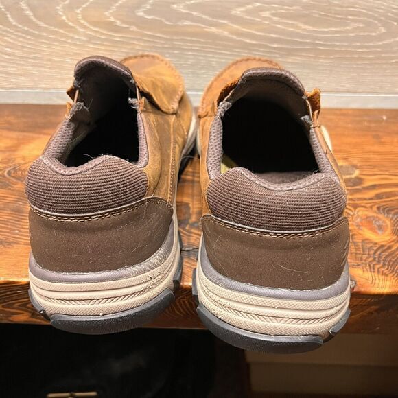 SKECHERS Men's Size 12 Respect Catel Goodyear Sole Memory Foam‎ Shoes Brown - Picture 4 of 10